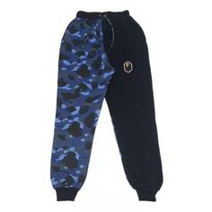 شلوار  گرمکن بدون کرک مشکی آبی چریکی بیپ  BAPE