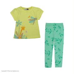 ست تی شرت و شلوار نوزادی دخترانه ایندیگو مدل 421108 Indigo baby girl t shirt and pants set  model 421108