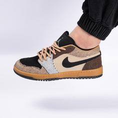 کفش کتانی اسپرت مردانه رنگ کرم مدل نایک NIKE Jordan 1 VOODOO کد 71313