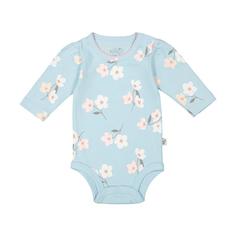 بادی نوزادی آستین بلند دخترانه نیلی لاولی مدل love ly 8618 Indigo long sleeve baby bodysuit for girls  love ly model 8618