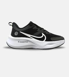 کفش کتانی بزرگ پا مشکی سفید NIKE zoom x smiley مدل 5953