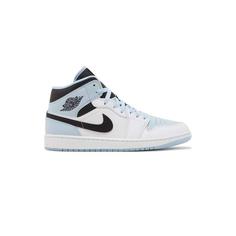 کفش نایک ایرجردن 1 ساق بلند سفید آبی Nike Air Jordan 1 Mid SE White Ice Blue