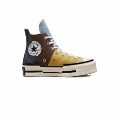 کفش آل استار کانورس پلاس زرد قهوه ای آبی Converse Chuck 70 Plus Yellow Brown Blue