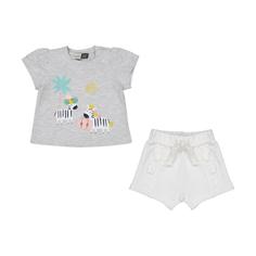 ست تیشرت و شلوارک نوزادی دخترانه ایندیگو مدل 19961A Indigo baby girls  t shirt and shorts set  model 19961A