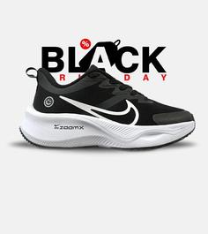 کفش کتانی مردانه و زنانه مشکی سفید NIKE zoom x smiley مدل 4602