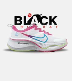 کفش کتانی زنانه سفید صورتی آبی NIKE zoom x smiley مدل 4601