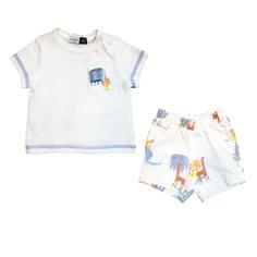 ست تیشرت و شلوارک نوزادی پسرانه ایندیگو مدل 420060 Indigo baby t shirt and shorts set  model 420060