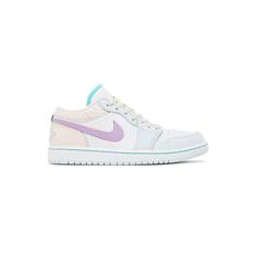 کتونی نایک ایرجردن 1 ساق کوتاه سفید آبی بنفش Nike Air Jordan 1 Low Multi Color Sashiko