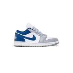 کتونی نایک ایرجردن 1 ساق کوتاه طوسی آبی Nike Air Jordan 1 Low French Blue