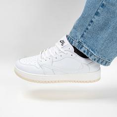 کفش کتانی اسپرت مردانه رنگ سفید مدل نایک NIKE Jordan 1 low کد 71468