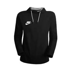 هودی کلاه دارآستین خط دار طرح nike مدل w 56878