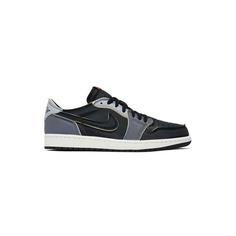 کتونی نایک ایرجردن 1 ساق کوتاه مشکی طوسی Nike Air Jordan 1 Low OG EX Dark Smoke Grey