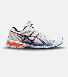 کفش کتانی بزرگ پا سفید طوسی نارنجی ASICS KAYANO 20 مدل 6145