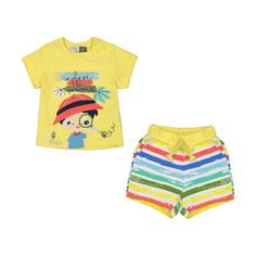 ست تی شرت و شلوارک نوزادی پسرانه ایندیگو مدل 19903A Indigo baby t-shirt and shorts set, model 19903A