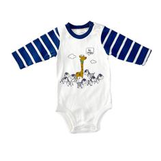 بادی آستین بلند نوزادی نیلی مدل فرندز frinds 8918 Indigo short sleeve infant bodysuit  love ly 8617 model