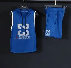 ست رکابی شلوارک بدنسازی مردانه JORDAN کد 002 JORDAN mens gym shorts set code 002