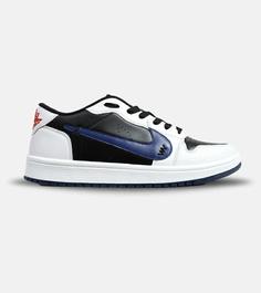 کفش کتانی مردانه و زنانه مشکی سفید آبی NIKE jordan 1 مدل 6215