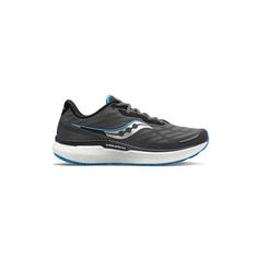 کتانی رانینگ ساکونی طوسی سفید آبی Saucony Triumph 19 Gray White Blue