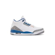 کتونی نایک ایرجردن 3 سفید سیمانی آبی Nike Air Jordan 3 Retro Washington Wizards