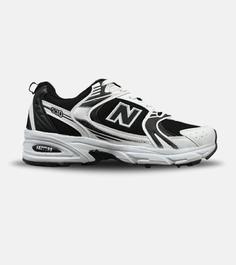 کفش کتانی مردانه و زنانه سفید مشکی NEW BALANCE 530 مدل 4697