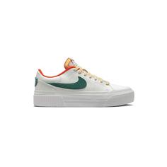 کتونی نایک کورت لگاسی سفید سبز نارنجی Nike Court Legacy Lift Sail Noble Green