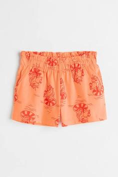 شلوارک نخی دخترانه-نارنجی / تک شاخ Cotton shorts for girls - orange / unicorn