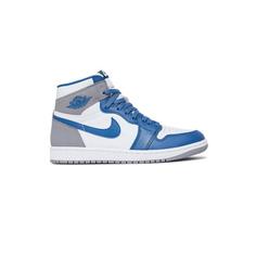 کتونی نایک ایرجردن 1 طوسی آبی سفید Nike Air Jordan 1 Retro High OG True Blue