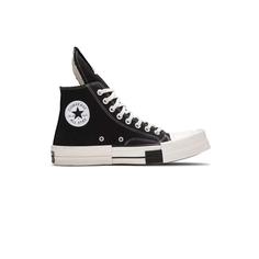 کفش کانورس آل استار ریک اونس اردکی مشکی Converse Rick Owens x TURBODRK Chuck 70 High Black