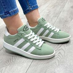 کفش و کتانی زنانه مدل ADIDAS CAMPUS آدیداس کامپوس رنگ یشمی کد 57998