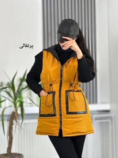 پافر کلاه چرم کوتاه دخترانه کد te53717