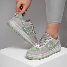 کفش و کتانی زنانه و مردانه مدل نایک ایرفورس NIKE_AIR FORCE رنگ طوسی یشمی کد 30031