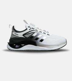 کفش کتانی مردانه سفید مشکی Adidas running shoes disk مدل 6095