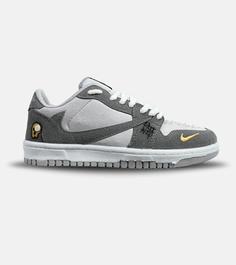 کفش کتانی مردانه طوسی سفید نایک NIKE travis scott مدل 6062