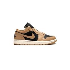 کفش نایک ایرجردن 1 ساق کوتاه نسکافه ای مشکی Nike Air Jordan 1 Low Desert Black