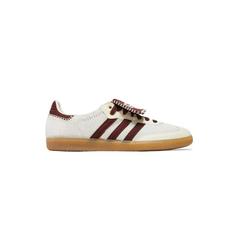 کتونی آدیداس سامبا ولز بانر کرم زرشکی Adidas Samba Wales Bonner Pony Cream White