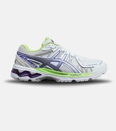 کفش کتانی مردانه سفید بنفش سبز ASICS KAYANO 20 مدل 6081