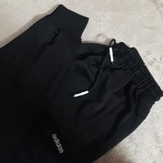 شلوار اسلش مشکی مردانه آدیداس  adidas  دمپا کشی سایز بزرگ 4xl