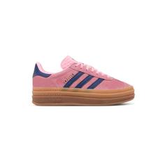 کفش آدیداس گزل لژدار صورتی سورمه ای Adidas Gazelle Bold Pink Glow Gum