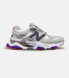 کفش کتانی مردانه و زنانه سفید شیری بنفش NEW BALANCE 9060 مدل 4961