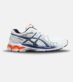 کفش کتانی سفید سرمه ای نارنجی ASICS KAYANO 20 مدل 6141