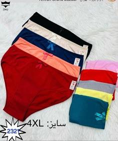 شورت سوپر نخی ساده غزل سایز4XL کد۲۳۲۰ 👙پک 10تایی