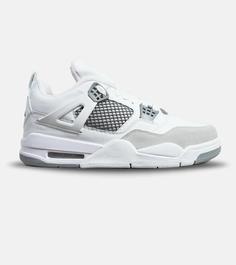 کتانی ساقدار بزرگ پا سفید طوسی Nike air jordan 4 مدل 6202