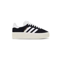 کفش آدیداس گزل لژدار مشکی سفید Adidas Gazelle Bold Black White