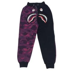 شلوار گرمکن بدون کرک بنفش مشکی چریکی بیپ Bape