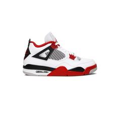 کتونی نایک ایرجردن 4 سفید مشکی قرمز Nike Air Jordan 4 Retro OG Fire Red