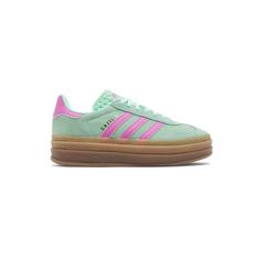 کفش آدیداس گزل لژدار سبز و صورتی Adidas Gazelle Bold Pulse Mint Screaming Pink