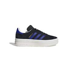 کفش آدیداس گزل لژدار مشکی آبی Adidas Gazelle Bold Black Lucid Blue