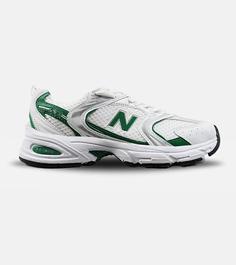 کفش کتانی مردانه و زنانه سفید سبز NEW BALANCE 530 مدل 3142