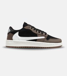 کفش کتانی مردانه قهوه ای مشکی سفید NIKE travis scott مدل 5477