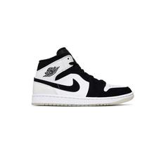 کتونی نایک ایرجردن 1 سفید مشکی دایاموند Nike Air Jordan 1 Mid SE Diamond